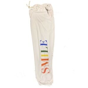 NWT Sundry SMILE Rainbow Sweatpants Sz 3 Large #88163